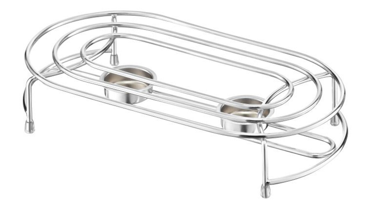 Suport oval pentru chafing dish Caldo, Domotti, 29.5x15.5 cm, inox