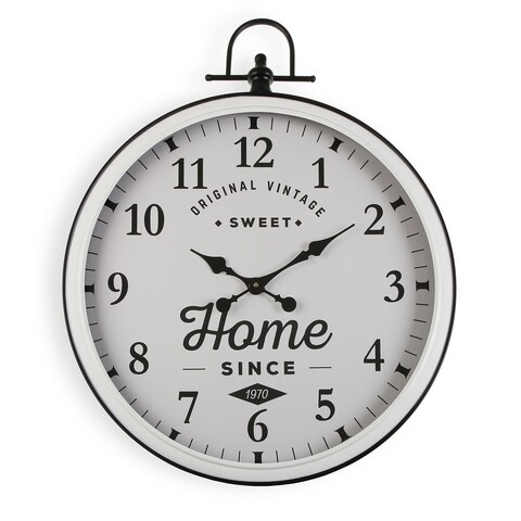 Ceas de perete Sweet Home, Versa, 60 x 73.5 cm, metal
