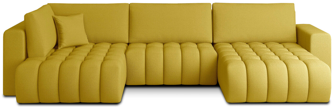 Coltar extensibil dreapta 6 locuri ELTAP, RT-45SA, Bonito, 350x175x92 cm, lemn/poliester, galben - 1 | YEO