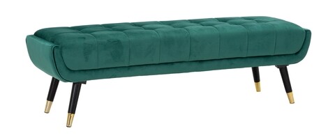 Bancheta Infinity, Mauro Ferretti, 141x41x43 cm, catifea, verde