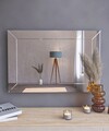 Oglinda decorativa, Siam, Relsa, 50x75x2.2 cm, MDF , Alb