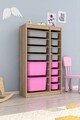 Dulap multifunctional, Estella, Montana Xs 2D4N8U, Gri Sonomo / Roz