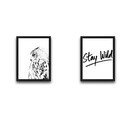 Set 2 tablouri decorative, Stay Wild Set 2, PAL, Hartie, Multicolor