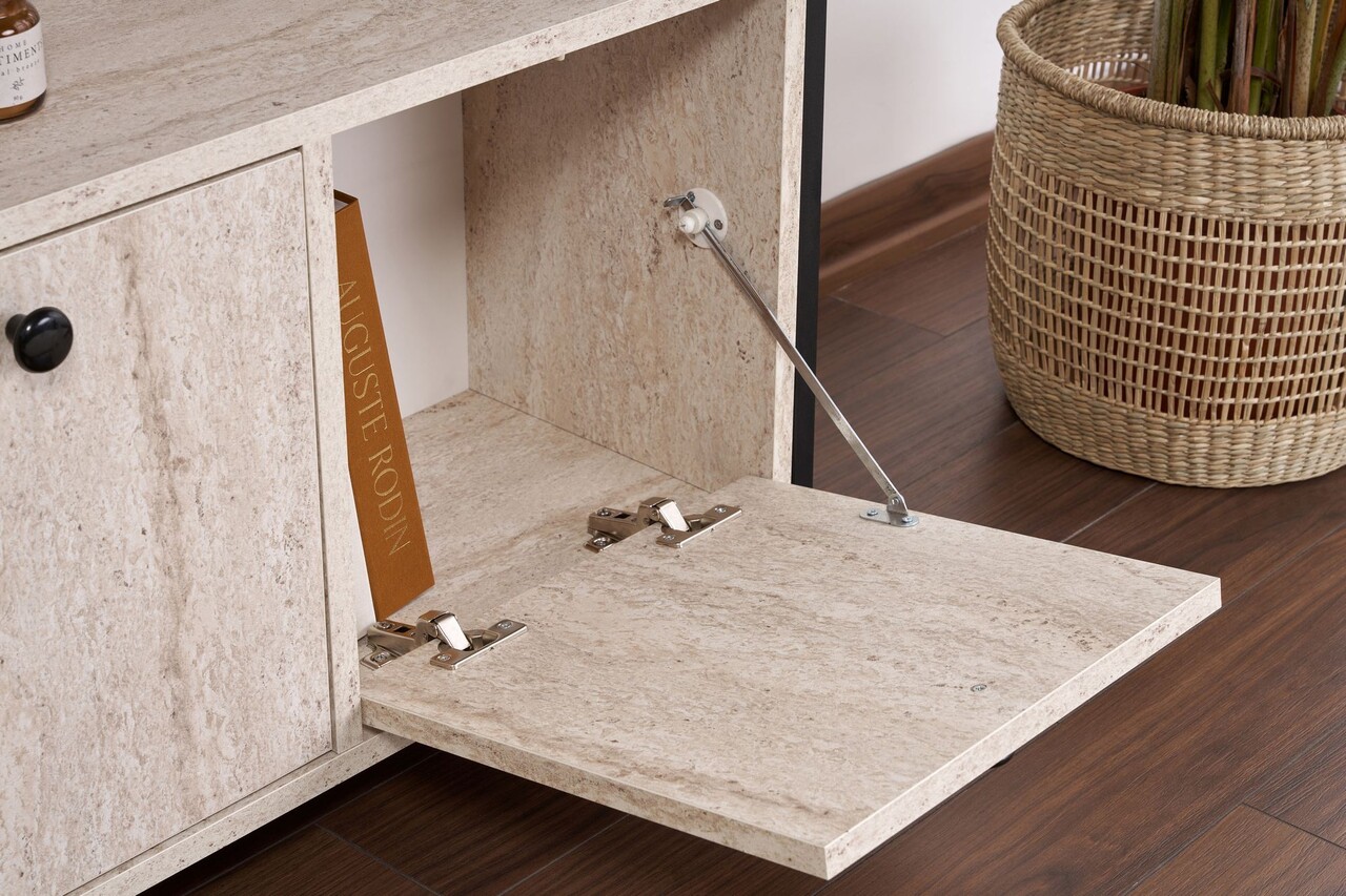 Consola, Nordure, Solace, Travertin / Negru - imagine 4