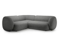 Coltar stanga 4 locuri, Kate, Micadoni, 252x220x76 cm, tesatura boucle, gri inchis