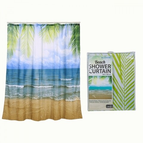 Perdea de dus Let's go to the beach, 180x180 cm, plastic
