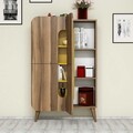 Dulap multifunctional, Hommy Craft, Mine, 93 x 144 x 31.8 cm, pal melaminat, nuc/galben