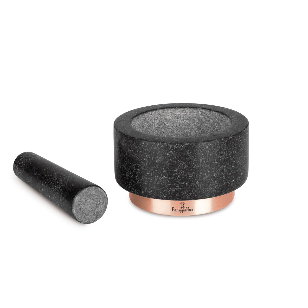 Mojar cu pistil Berlinger Haus, Black Rose, 14x8 cm, granit, negru/roz - imagine 11