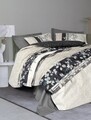 Lenjerie de pat dubla, Lehlare - Anthracite, Cotton Box, Bumbac Ranforce