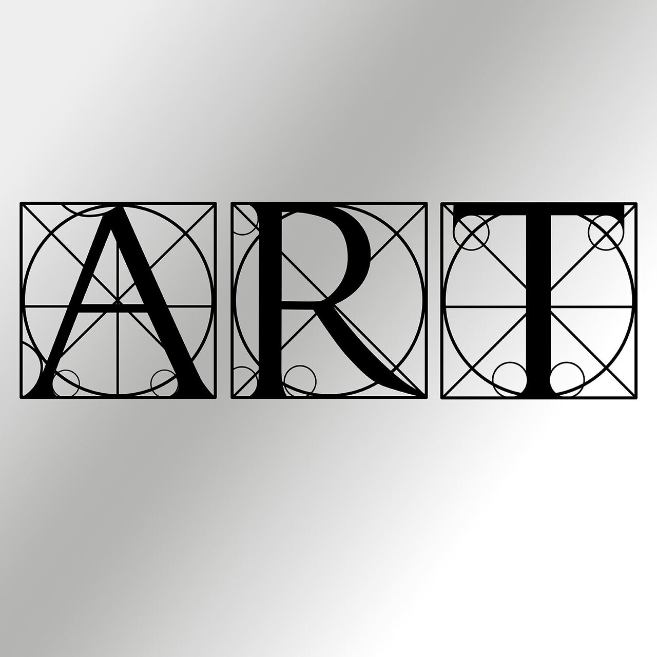 Decoratiune de perete, Art, Metal, Grosime: 1,2 mm, Negru — imaginea 5