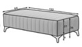 Bancheta, ELTAP, PU-LAU-35NU, Laurence, 132x64x36 cm, poliester, verde inchis