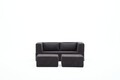 Canapea extensibilă cu 2 locuri, Balcab Home, 825BLC5402, Material: 100% ȘENILĂ, Antracit
