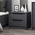 Noptiera, Minerva, Kale Luxe Soft, 45x53x45 cm, PAL, Antracit