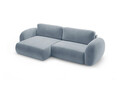 Coltar extensibil reversibil 4 locuri, Tonale, Cosmopolitan Design, 262x149x88 cm, catifea, albastru gri