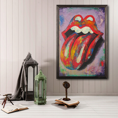 Tablou decorativ, Rollıng Stone XL, Lemn, Lemn, Multicolor Bystag