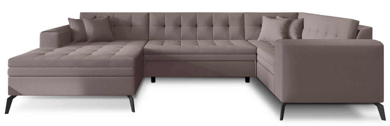 Coltar extensibil stanga 5 locuri ELTAP, MON-LT-07SA, Montez, 340x180x93 cm, lemn/poliester, bej - view 3