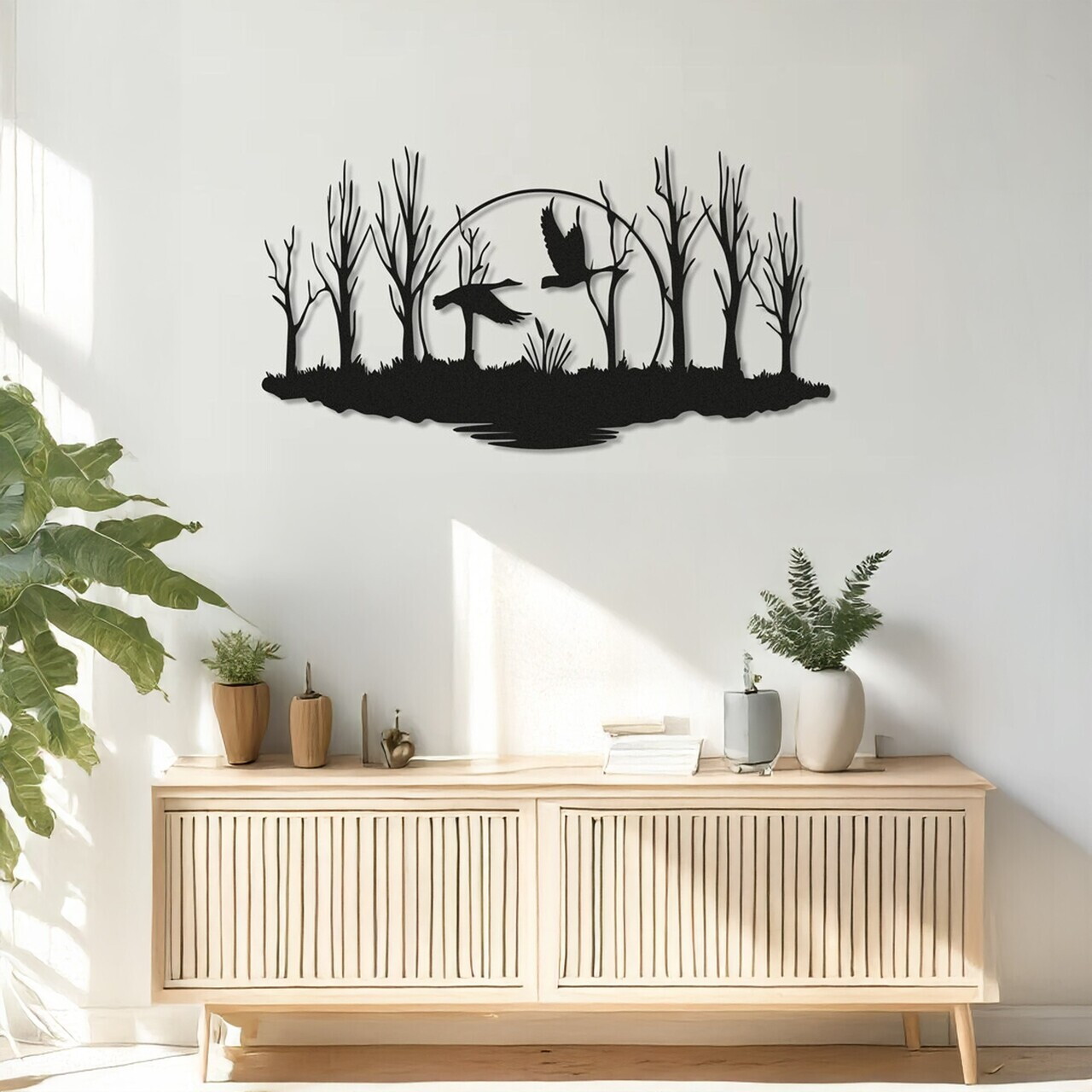 Decoratiune de perete, DCV-1046-MT, Dimensiune: 60 x 30 cm, Negru