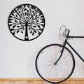 Decoratiune de perete, Sadi, metal, 58 x 58 cm, negru