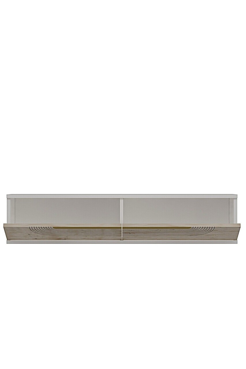 Dulap, Hanah Home, Meyra 120, 120x25.5x29.6 cm, White / Travertine / Gold — imaginea 6