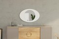 Oglinda decorativa, Siam, Obble, 60x90x2.2 cm, Alb