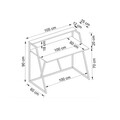 Birou, Arnetti, Lissa Rafli, 105x60x90 cm, PAL, Safir / Alb
