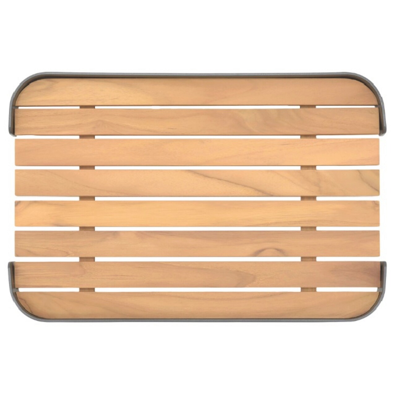 Tava pentru servire in exterior Bloom, 48x32.5x5 cm, aluminiu/lemn, antracit/gri - view 4