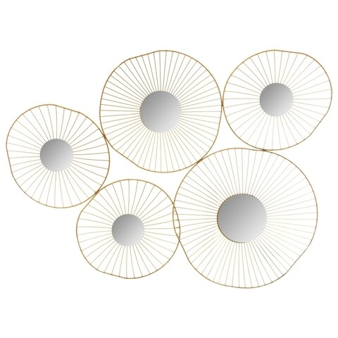 Decoratiune de perete Shapes, Homemania, 78 x 58 cm, metal/sticla