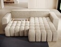 Coltar extensibil dreapta 4 locuri ELTAP, Bon-24, Bonett, 250x175x92 cm, lemn/poliester, bej inchis