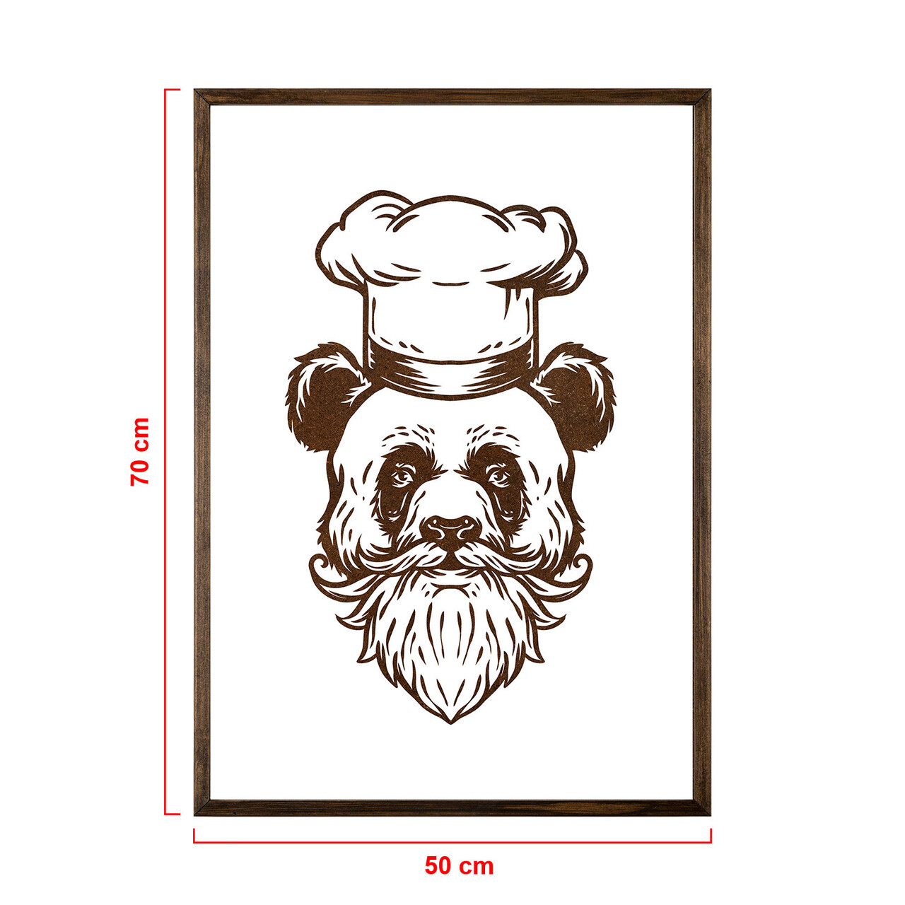 Tablou decorativ, TD103, Lemn, Desenat manual, Natural