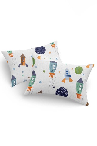 Set 2 fete de perna, Spacex - Dark Blue, EnLora Home, 65% bumbac/35% poliester