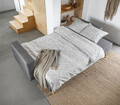 Canapea extensibila 3 locuri ELTAP, Ask76, Asgard, 233x92x93 cm, lemn/poliester, gri