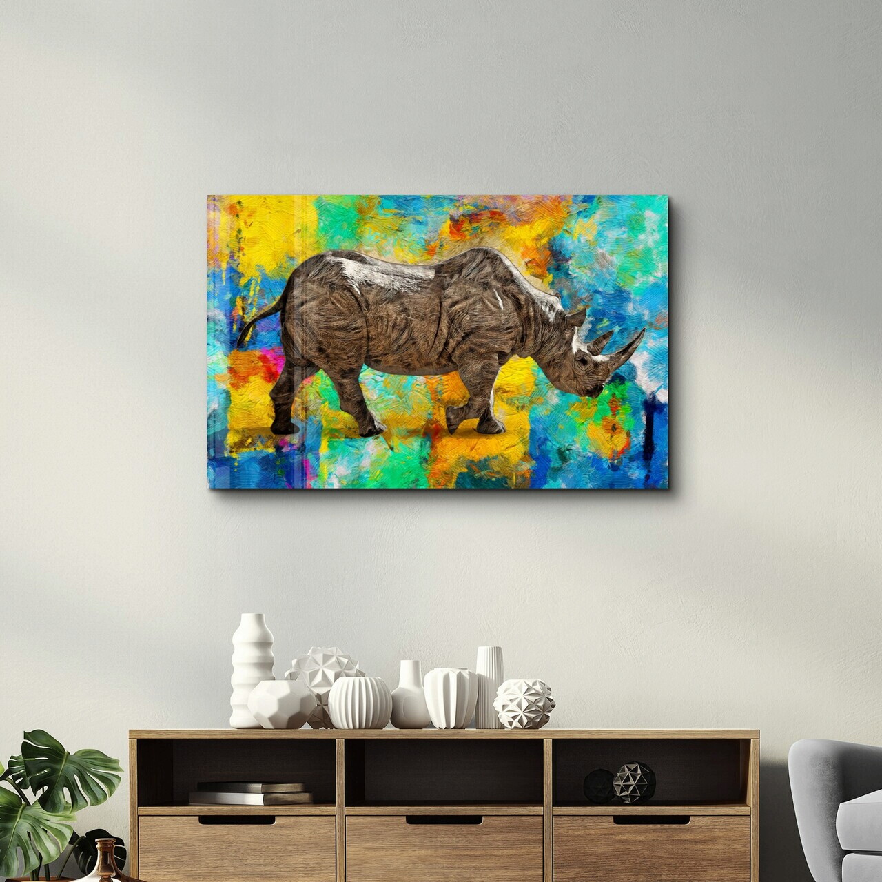 Tablou decorativ, CAM-1051, Dimensiuni: 46 x 72 cm, Multicolor — imaginea 2