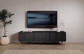 Comoda TV ADRK, Tili 3D, 180x40.8x50 cm, PAL laminat, negru