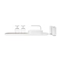 Set organizator chiuveta si dozator sapun 4 piese, Brabantia, SinkStyle Mineral, 75x13x15 cm, plastic/inox, alb
