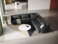 Coltar reversibil 5 locuri, Tulum, Cosmopolitan Design, 255x255x70 cm, catifea, gri