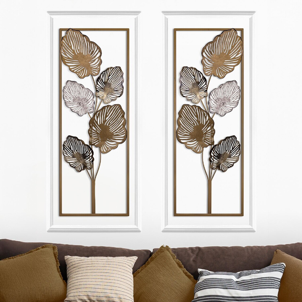 Set de accesorii decorative de perete din metal, Salim, Metal, Grosime: 0,6 mm, Multicolor — imaginea 2