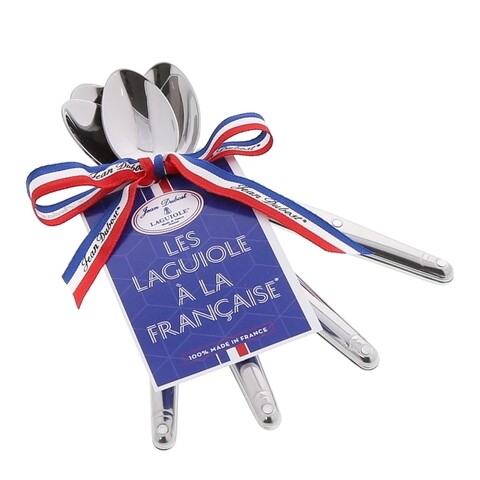 Set 4 lingurite cafea moka Laguiole, Jean Dubost, 15 cm, inox