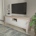 Comoda TV, Zena Home, Verde Modern, Bej/Alb