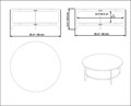 Masuta de cafea, Hadley, Versy, 90 x 90 x 36.8 cm, pal melaminat/metal, negru