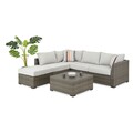 Set coltar si masuta, Cherry Point, L.230 l.218 H.80, aluminiu, gri