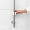 Suport baie cu montaj pe bara de dus, Brabantia, Caddy White, 24.4x13.3x7.5 cm, polipropilena, alb