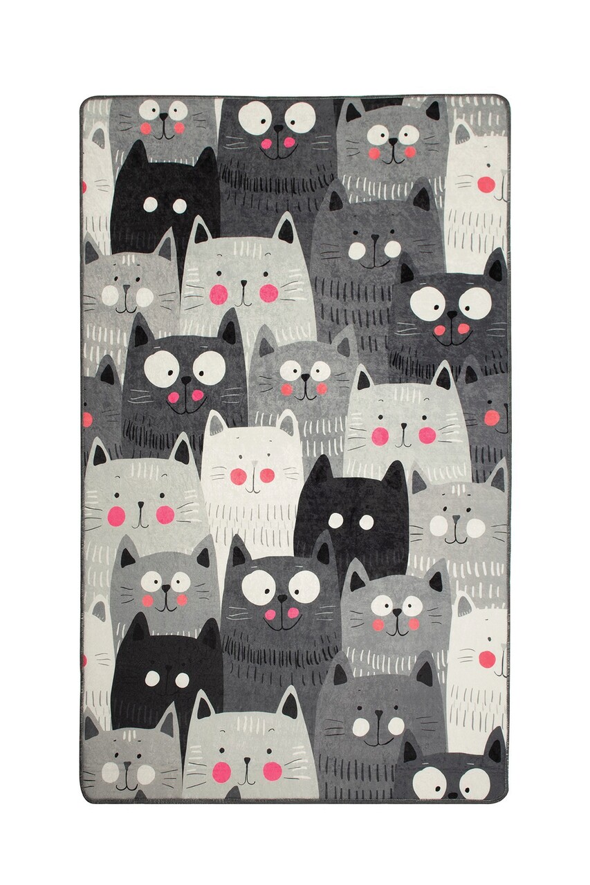 Covor, Cats, 140x190 cm, Catifea, Multicolor - 1 | YEO