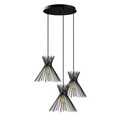 Lustra, Kirpi - 3085, Opviq, 63 x 30 x 128 cm, 3 x E27, 40W, negru