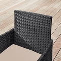 Set mobilier pentru gradina/terasa 4 piese, Songmics, otel/polietilena, negru/grej