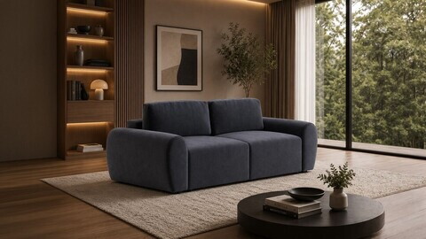 Canapea 3 locuri, Atelier del Sofa, 560ARE5276, Albastru petrol
