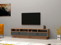 Comoda TV, Puqa Design, Apdus, 160x30x29.6 cm, PAL, Pin Atlantic / Antracit