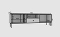 Comoda TV ADRK, Tili 2D 1S, 180x40.8x50 cm, PAL laminat, verde eucalipt