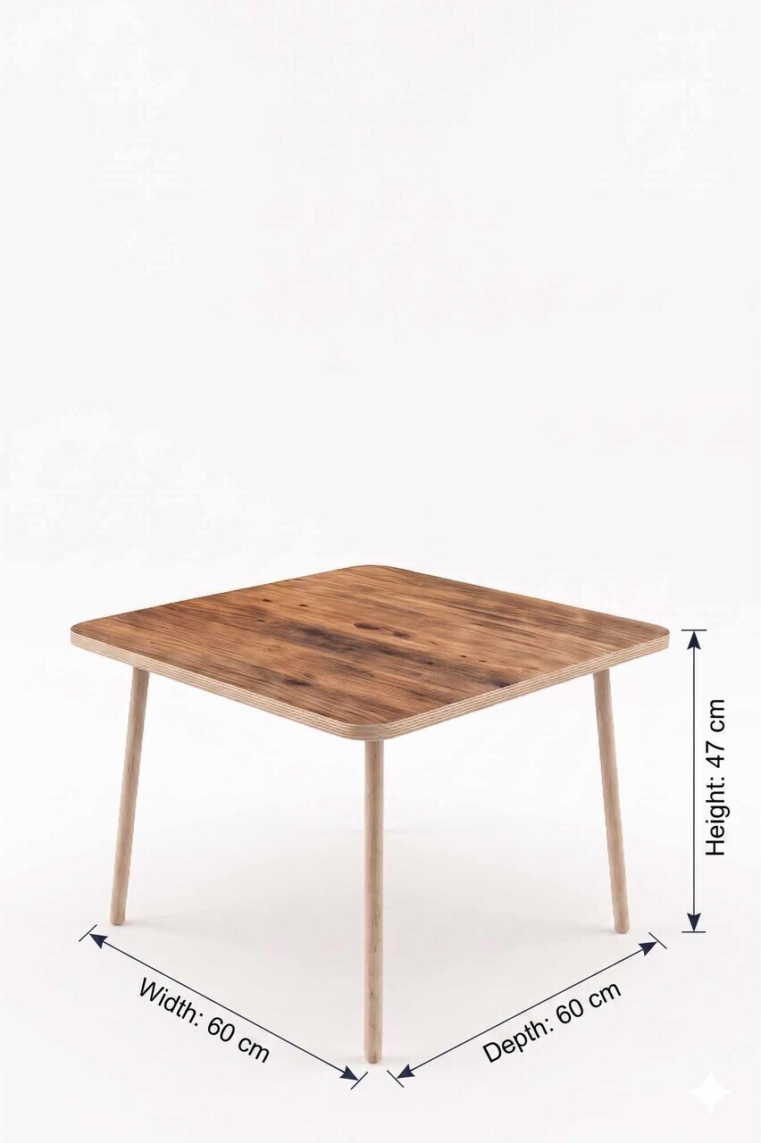Masuta de cafea, Hanah Home, Peka-249, 60x47x60 cm, PAL, Pin — imaginea 3
