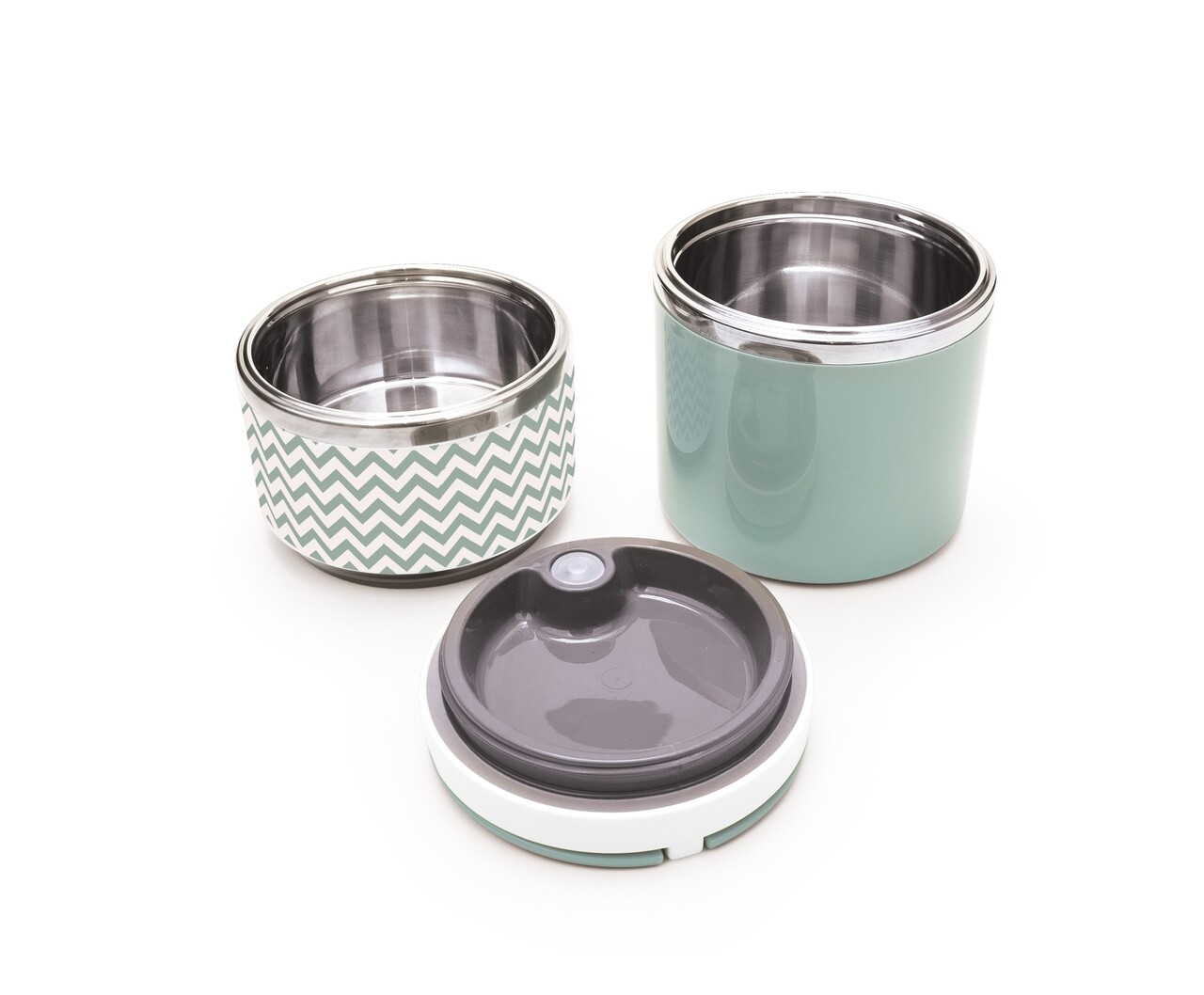 Caserola Termica Dubla Lunchbox, Iris Barcelona, 900 Ml, Pereti Dubli, Inox/polipropilena, Verde