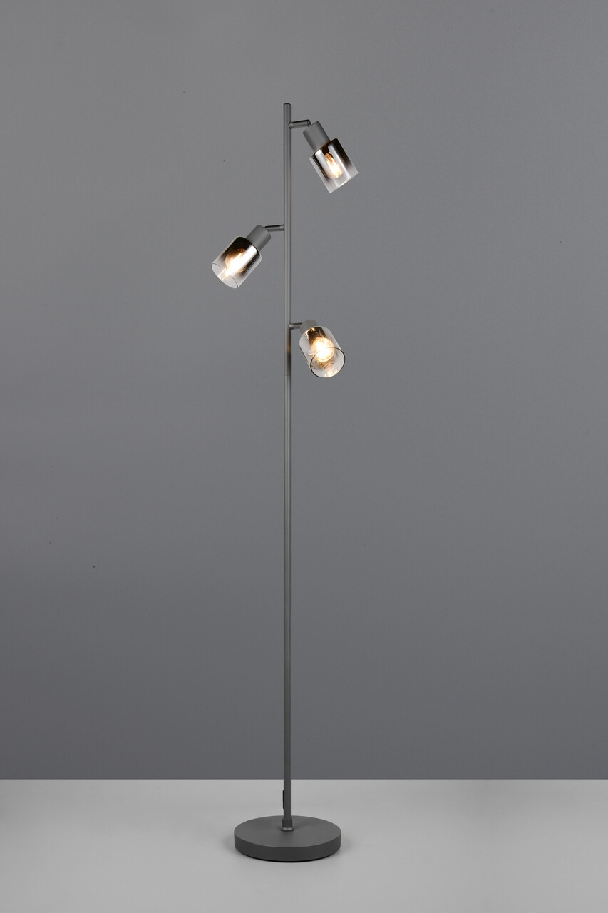 Lampadar Cadiz, RL, 23x154 cm, 10W, 3x E14, metal, negru mat - 2 | YEO